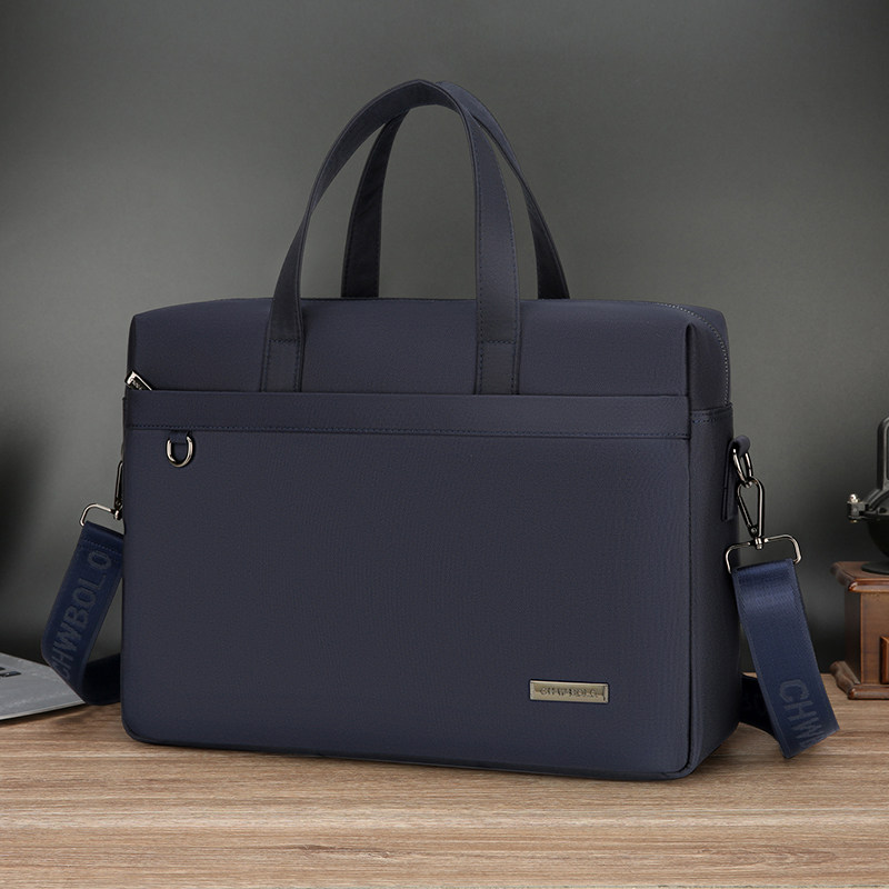 新款保罗男士手提包横款全帆布牛津布公文包单肩斜挎电脑文件男包