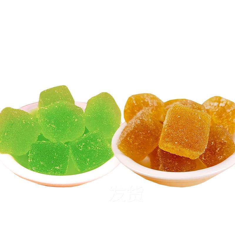 荷叶茯苓软糖薄荷味果糕健康即食可嚼网红休闲零食糖果散装软糕点