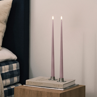 Ester&Erik LED电子蜡烛丹麦进口3D仿真枝形长摇摆件石蜡涂层