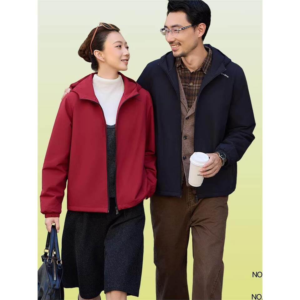 斐依般连帽羊毛休闲外套棉袄男女