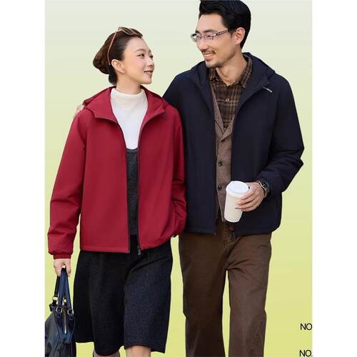 斐依般连帽羊毛休闲外套棉袄男女