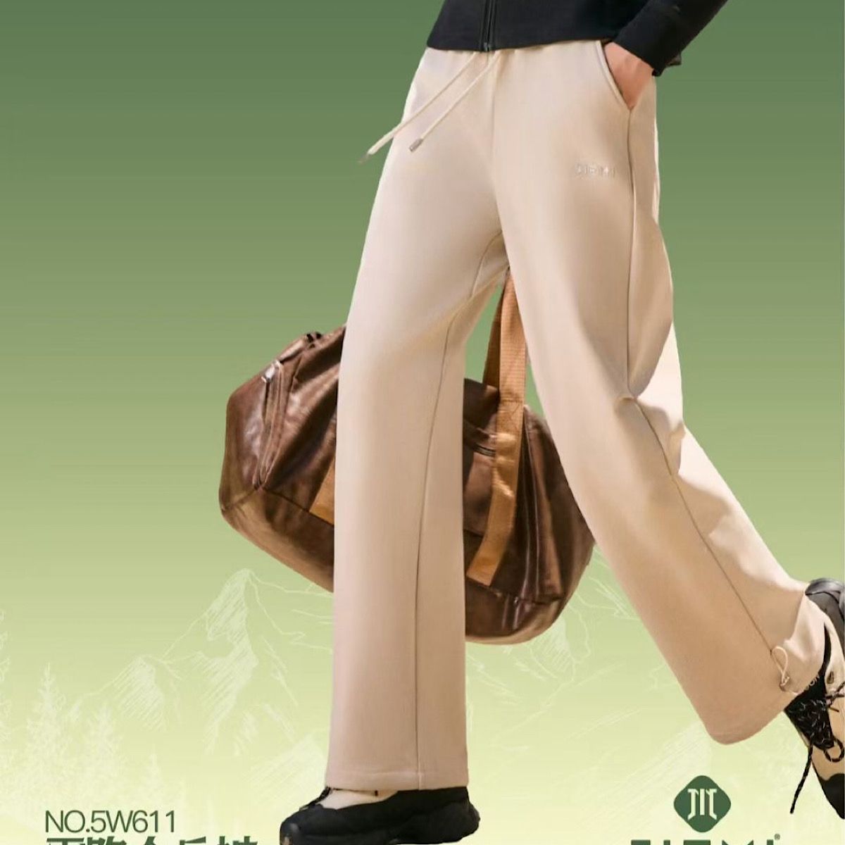 洁米雪降伞兵裤女5W611加绒工装裤2025秋冬新款直筒裤户外登山裤