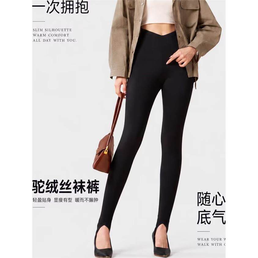 玖图驼绒丝袜保暖裤女踩脚棉裤