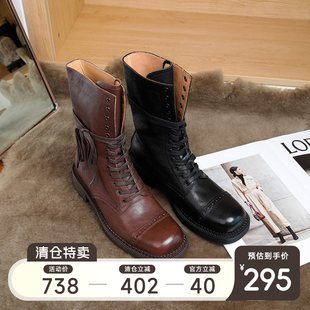 秋冬季 靴子女2024新款 小众马丁靴 日常价738元 限时4折清仓价295元