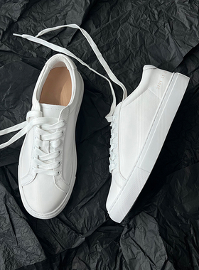盛先生｜2025新款common小白鞋百搭真皮男女款平底板鞋休闲鞋W1