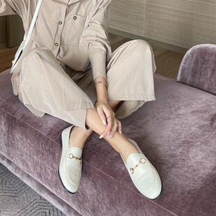 盛先生｜马衔扣乐福鞋女2026新款真皮单鞋英伦风一脚蹬小皮鞋女鞋