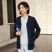 外搭抗起球美容师工装 长袖 护士服针织外套秋冬医院医生工作服开衫