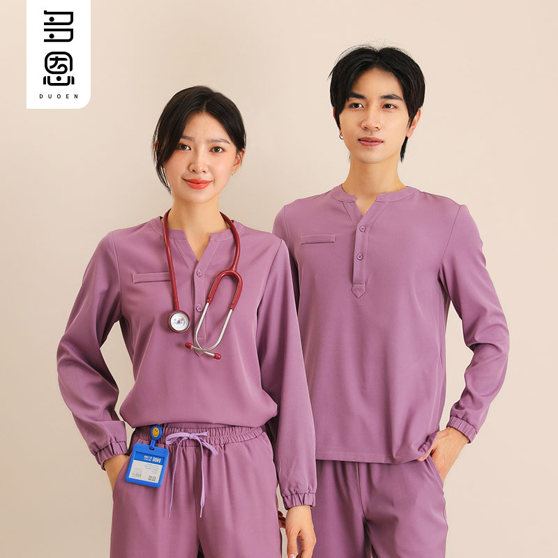 弹力中式医护工作服多恩
