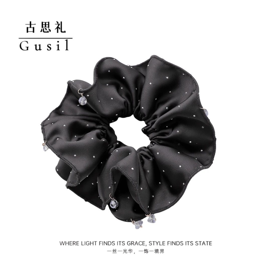 韩版双层缎面水滴挂坠大肠发圈女新款波点头绳高级感气质百搭发绳,饰品/流行首饰/时尚饰品新,发饰,淘宝优惠券,粉丝福利购,淘宝优惠卷