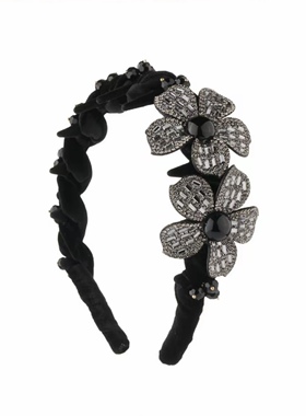 【花坞里]高级感丝绒立体花卉轻奢太阳花发箍气质百搭新款头箍女