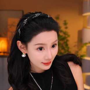 高级感(稻穗)新款水钻麦穗发箍女2024显脸小高颅顶头箍洋气时尚