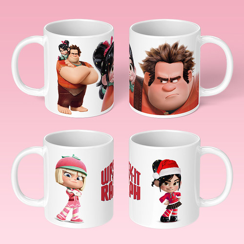 破坏王大冒险马克杯拉尔夫云妮洛普水杯陶瓷杯子Wreck-It Ralph
