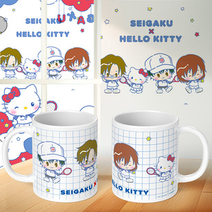 新网球王子周边马克杯Q版青学联动kitty猫二次元喝水杯子越前龙马