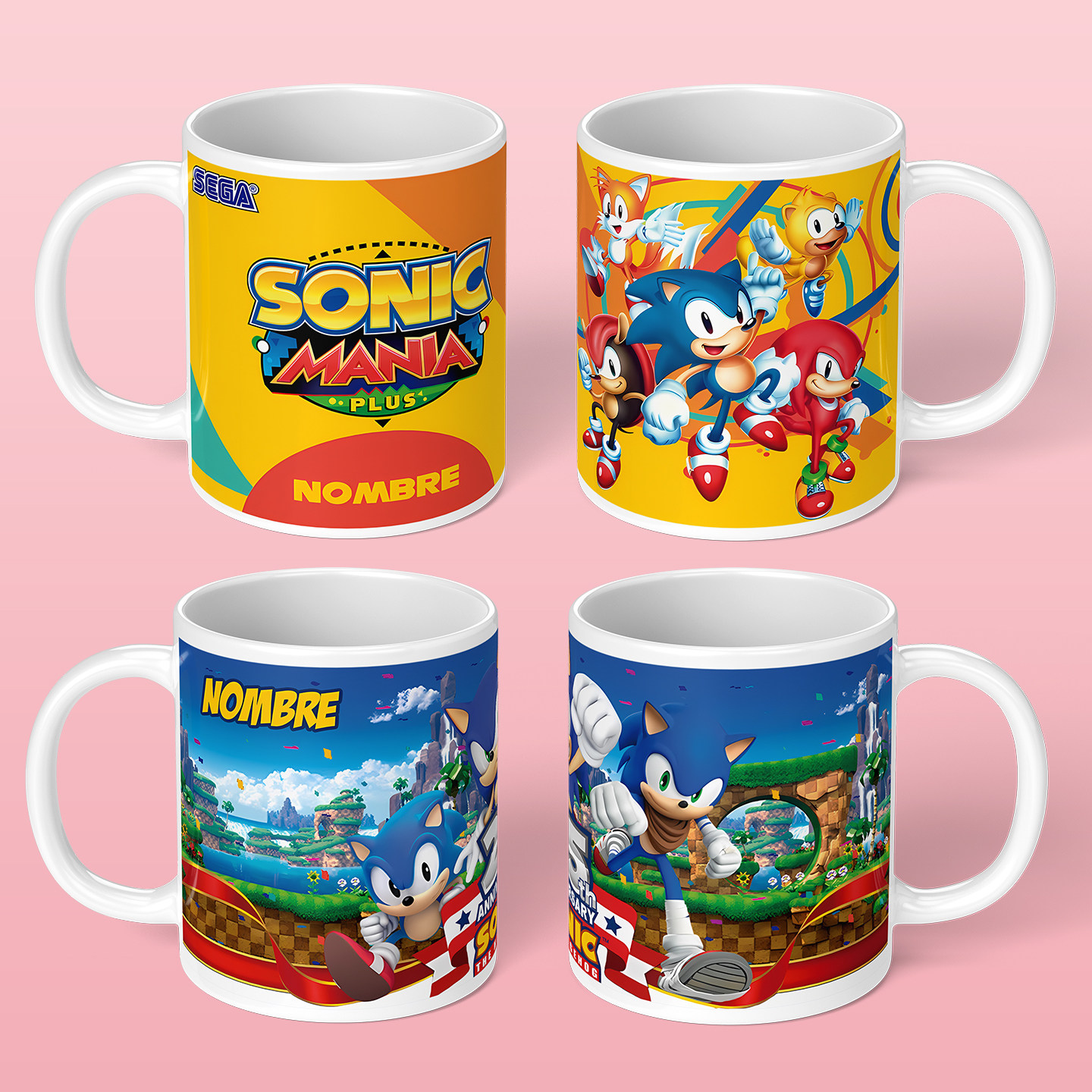 刺猬索尼克周边马克杯儿童水杯Sonic杯子纳克鲁斯塔尔斯陶瓷杯