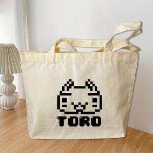 多罗猫周边帆布袋井上多罗横款手提袋大容量包包单肩包装书通勤袋