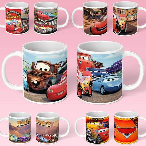 汽车总动员赛车动漫周边马克杯陶瓷闪电麦昆水杯儿童喝水杯子板牙