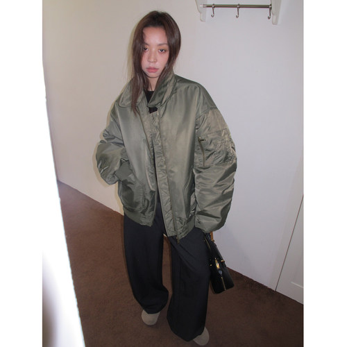 重磅手作廓形飞行员夹克棒球服