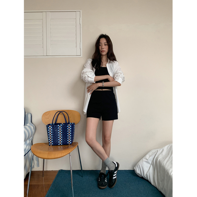四喜家天丝松紧腰瑜伽短裤女