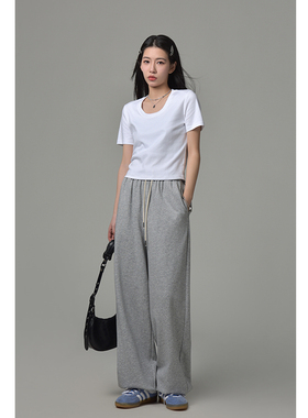 SIXI四喜家春夏 穿搭没烦恼休闲束脚卫裤遮胯显瘦高腰运动阔腿裤