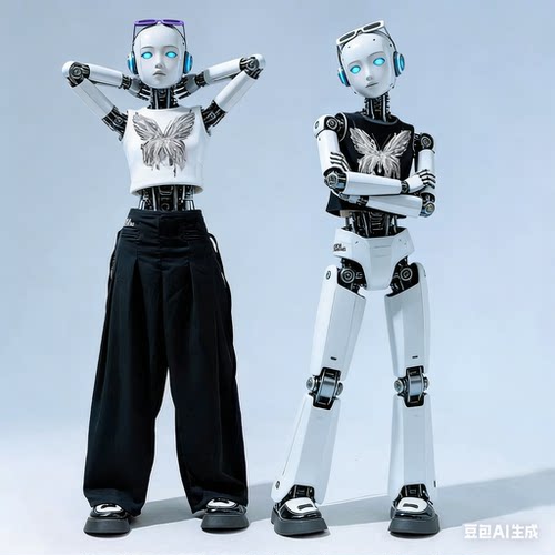 抖音unitree宇树机器人G1服装表演服人形机器人嘻哈街舞宽松女装