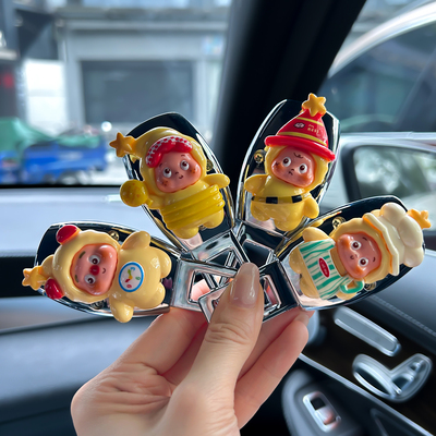 星星人汽车安全插带卡头后排延长固定器接头可爱插头卡通卡扣插扣