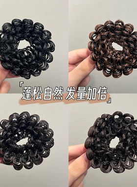 韩版假发发圈黑色电话发绳电话线成人马尾简约橡皮筋皮筋头绳头发