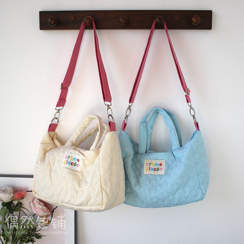 偶然包铺 ins加棉绗缝布袋子手拎手提包 韩系秋冬新款女小斜挎包,箱包皮具/热销女包/男包,小方包,淘宝优惠券,粉丝福利购,淘宝优惠卷