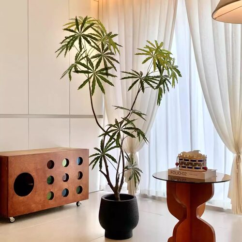 孔雀木仿真绿植高端轻奢客厅仿生假植物室内大型落地盆栽装饰摆件