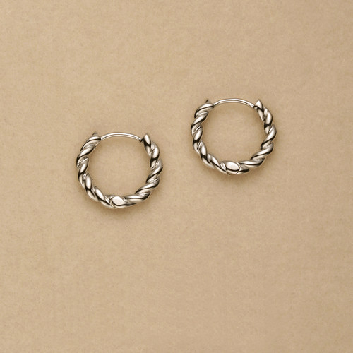 韩国【设计师】S925银针小耳圈简约设计耳环气质耳钉简约小巧耳饰