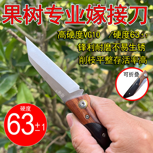高硬VG10专业折叠嫁接刀