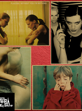 Placebo 摇滚乐队牛皮纸海报装饰画相框