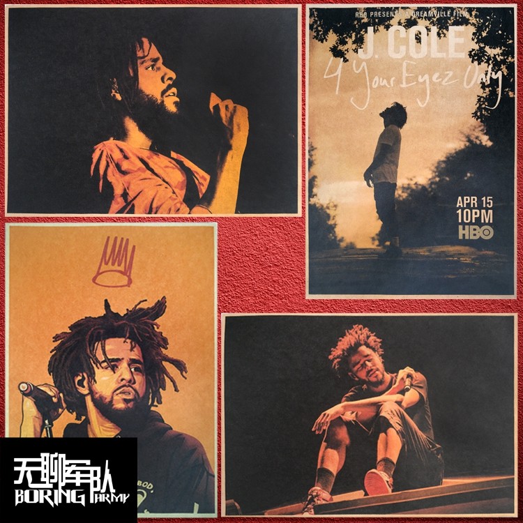 cole 拉马尔科尔 说唱牛皮纸海报酒吧嘻哈装饰画