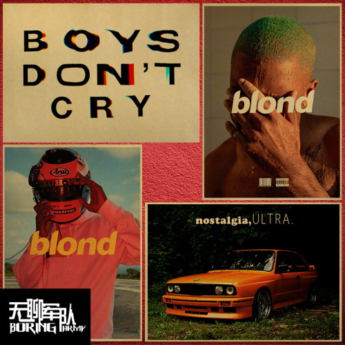 frank ocean 说唱牛皮纸海报装饰画相框 frankocean