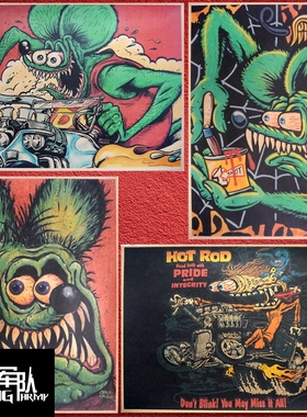 Tales of the Rat Fink 老鼠芬克传奇 牛皮纸海报酒吧宿舍装饰画