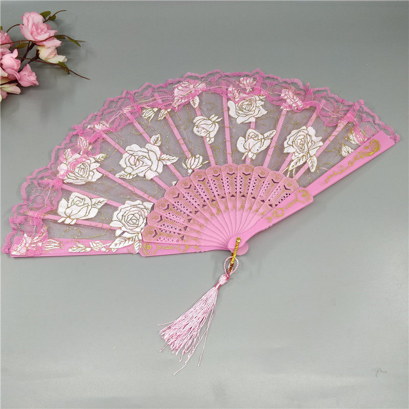 European style Retro Palace fan rose fold Lace Fan Dance Dancing fan perform Catwalk Props fan Craft fanin the Home accessories , Craft fan  category - from Buy2taobao.com to provide professional Taobao agent buy service