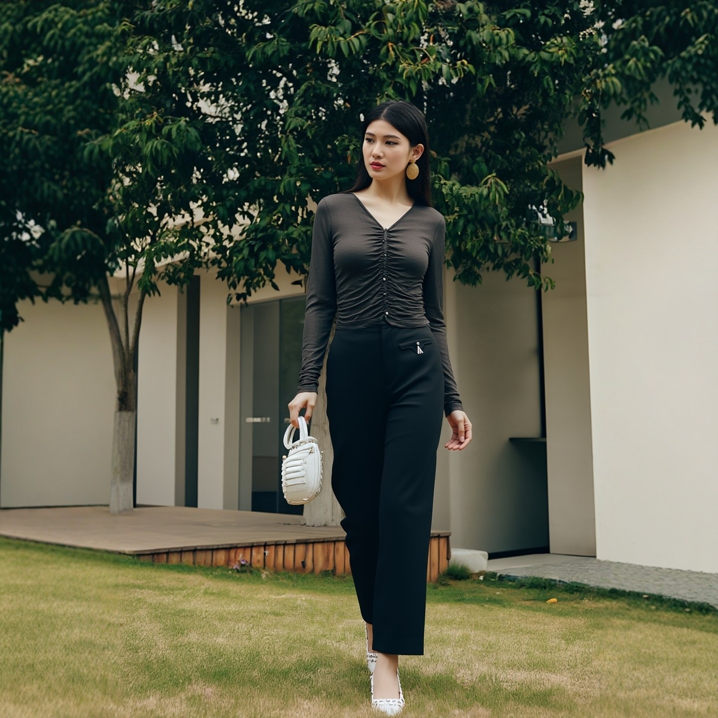 N599~【商场同步】25秋季时尚丝绒爱心亮片收褶修身套头T恤上衣女,女装/女士精品,T恤,淘宝优惠券,粉丝福利购,淘宝优惠卷