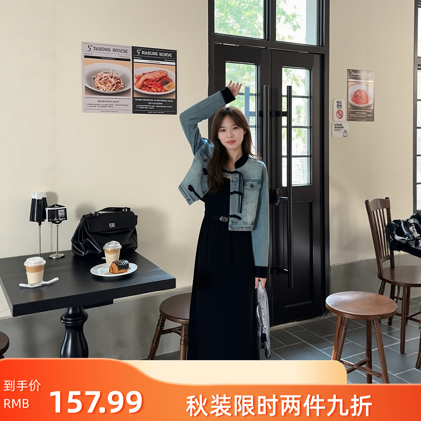 无袖腰带显瘦中长款连衣裙女