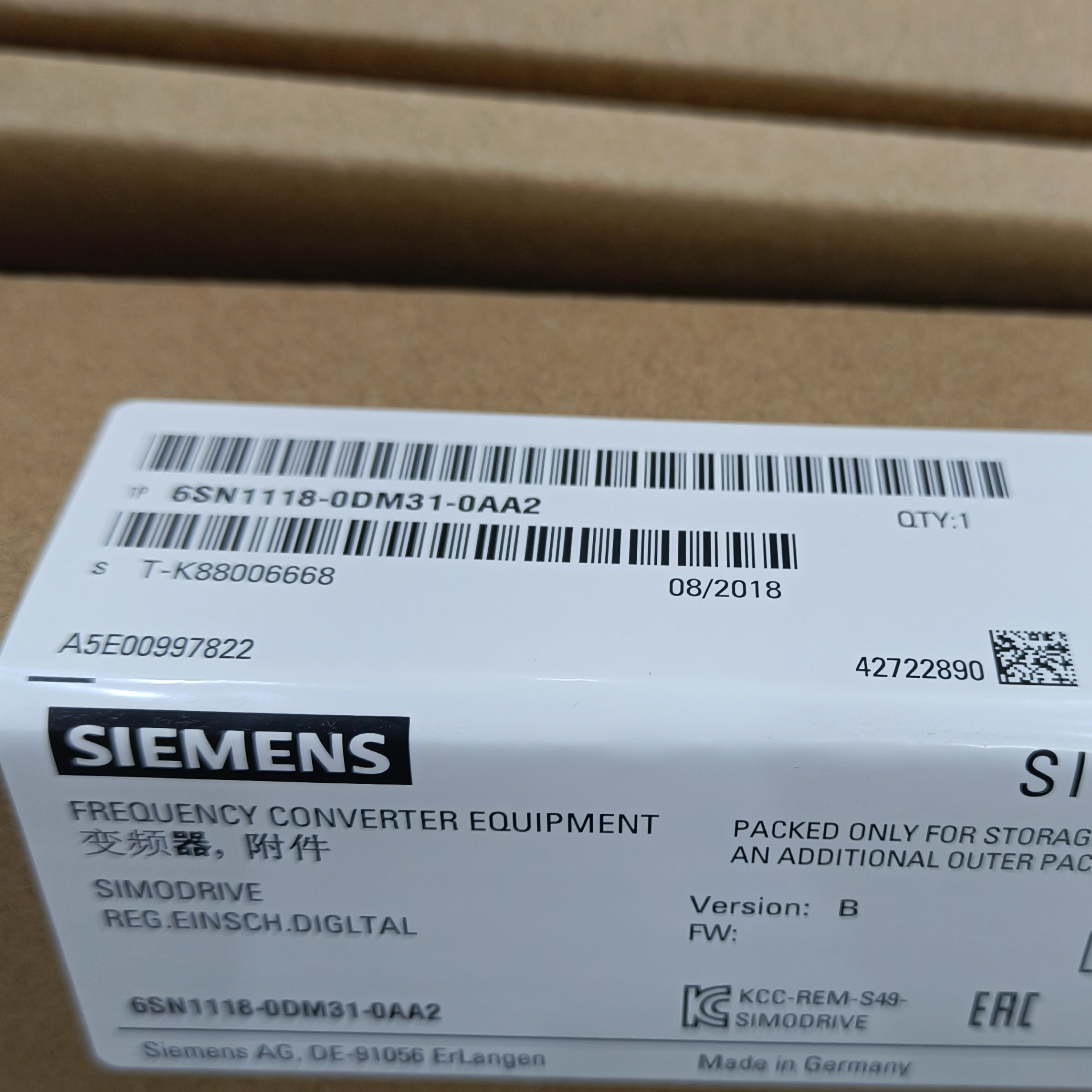 全新原装西门子611伺服轴卡6SN1118-0DM31-0AA2