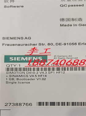 西门子卡6AU1400-1PA22-0AA0-Z(M42/43/44/F01/02/03/04/05/06）