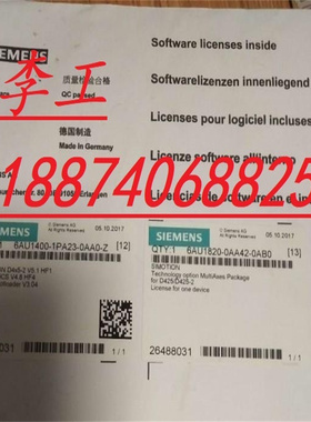 西门子卡6AU1400-1PA23-0AA0-Z(M42/43/44/F01/02/03/04/05/06）