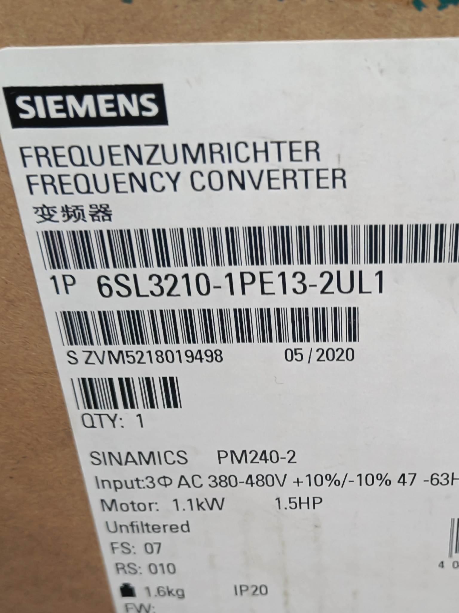 变频器6SL3210-1KE/NE/PE11/13/17/21/23/27-2/3/5/8UF/AL/UL0/1