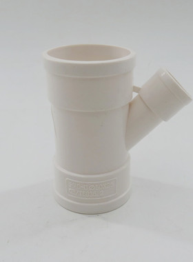 50PVC管斜三通 排雨水管45度Y型等径异径三通下水管件配件