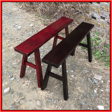 实木长条凳红棕色加宽加厚农村家用长板凳杉木餐厅饭店单双人木凳