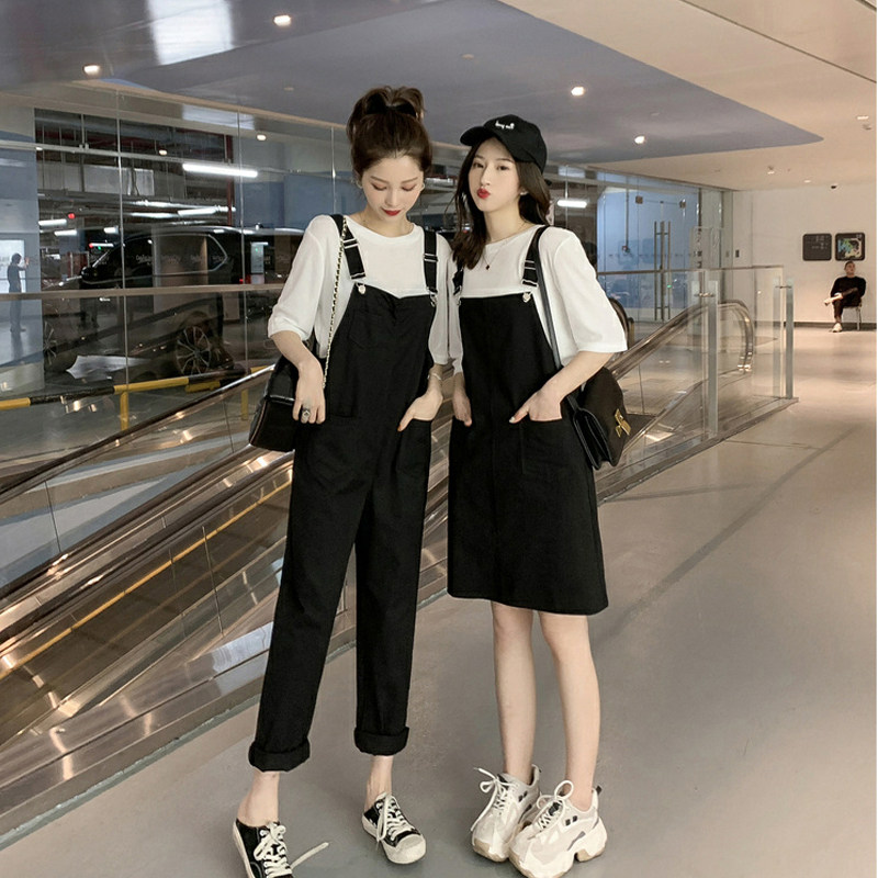 summer 2019 new pattern Short sleeved Suspender skirt Net Red fashion suit Western style Girlfriends loaded trousers Two piece setin the Women's clothing/Boutique , Set/Student uniforms/Work uniforms , Fashion Set  category - from Buy2taobao.com to provide professional Taobao agent buy service