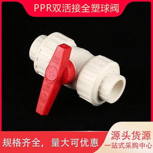 ppr双活接全塑球阀热熔高密度