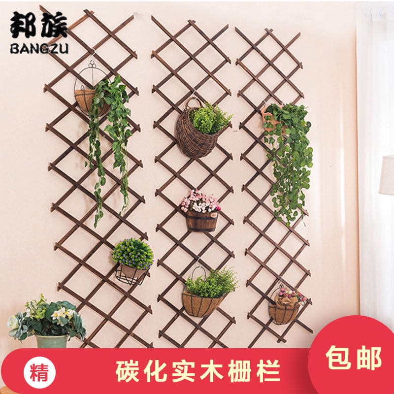碳化木栅栏庭院围栏阳台墙面装饰户外花园菜园篱笆伸缩网格花架|msdalam kategori penghantaran bunga/bunga simulasi/tumbuhan berkebun, Gardening Supplies, pagar besar/pagar - dari Buy2taobao.com untuk memberikan perkhidmatan ejen Taobao profesional membeli