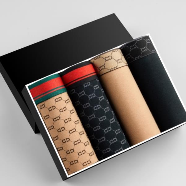 蒙口津系列精品男士内裤发四条高腰舒适精品男内裤