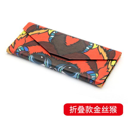 折叠眼镜盒包邮太阳镜盒韩国墨镜盒女款手工便携学生近视眼睛盒子