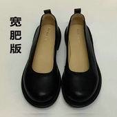 大码 41到43圆头皮鞋 空姐鞋 大头宽脚胖脚女鞋 工作鞋 软底不累脚通勤