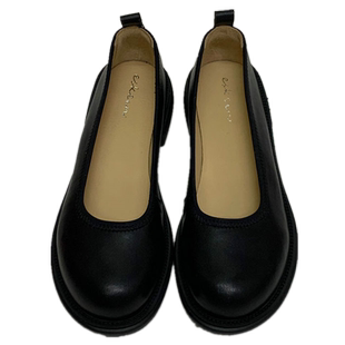 大头宽脚胖脚女鞋大码41到43圆头皮鞋空姐鞋工作鞋软底不累脚通勤